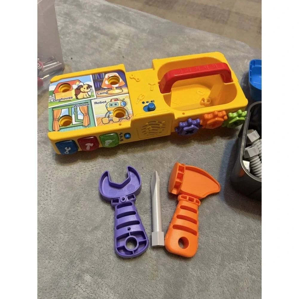 VTech Drill & Learn Toolbox Electronic Learning Toy Lights‎ Sounds Working